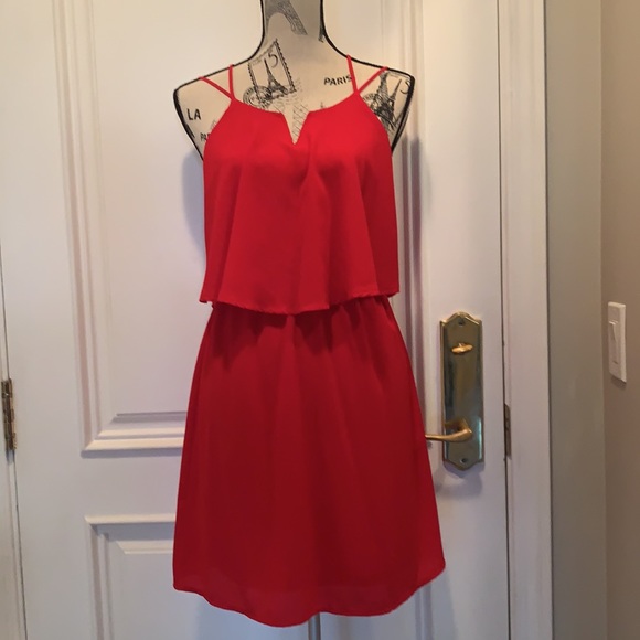 Beautiful Ruby red dress - like new size M - Picture 1 of 10